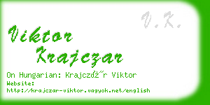 viktor krajczar business card